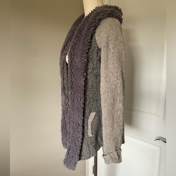 Sleeping on snow Cozy Gray Women's Sweater - Picture 2 of 5